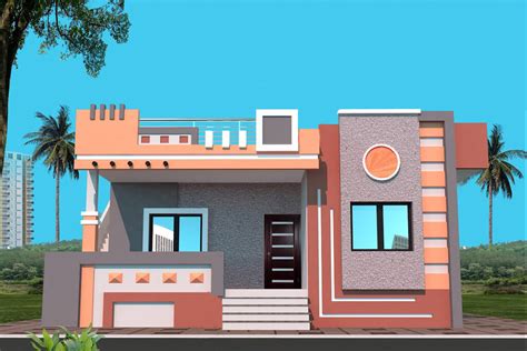 Top 15+ Inexpensive Village Single Floor Home Front Design Ideas.